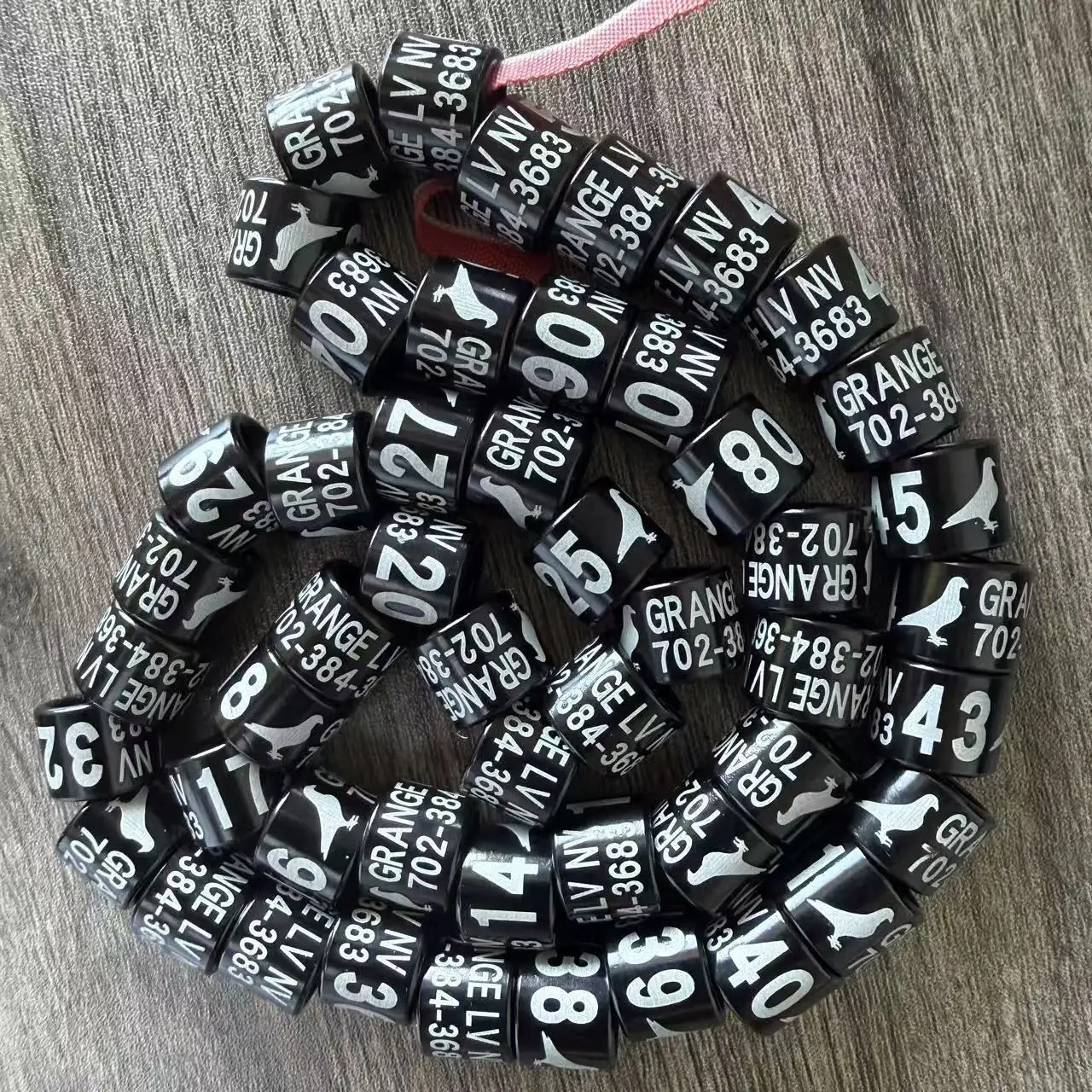 

50 шт. персонализированные алюминиевые закрытые кольца диаметром 8 мм x высотой 8,8 мм