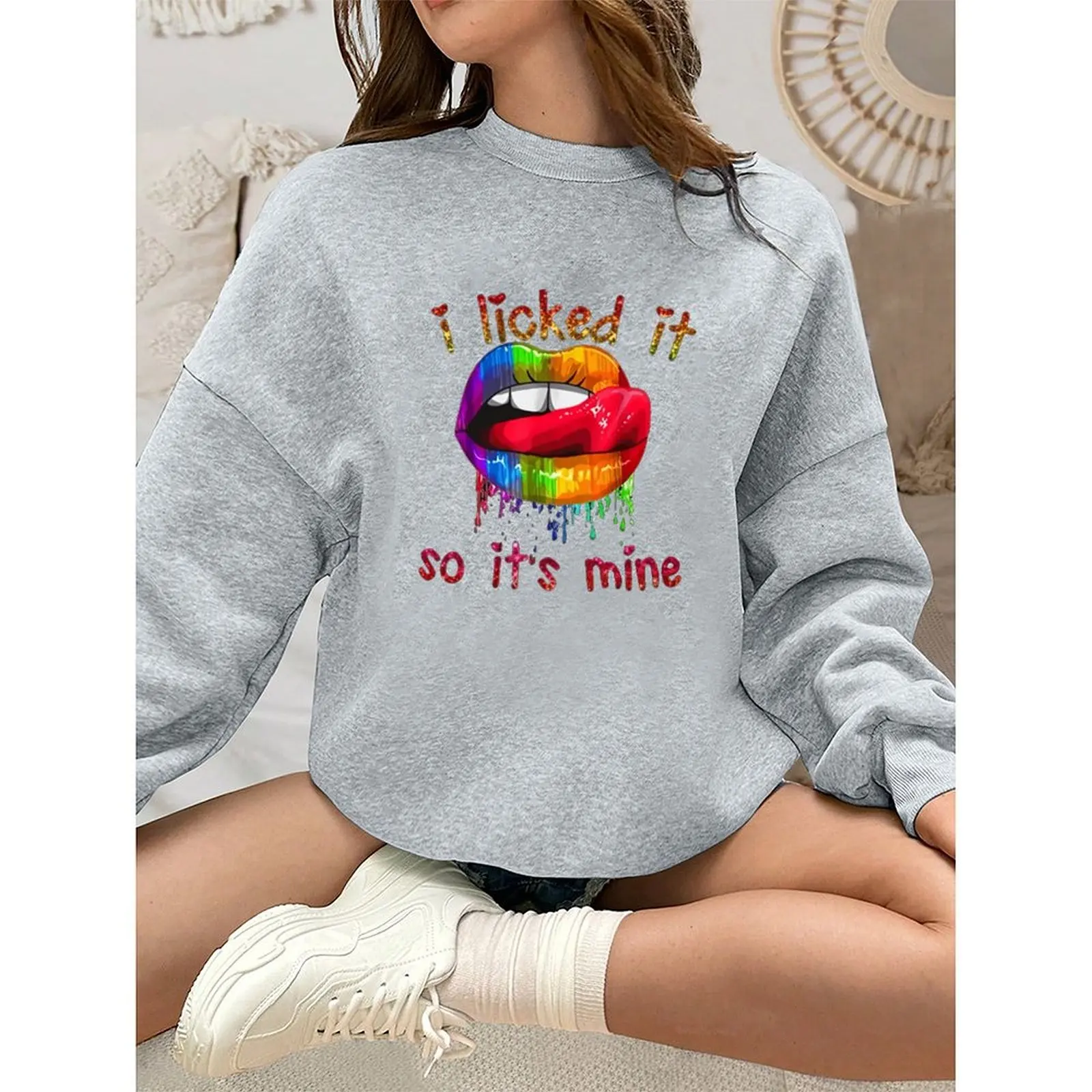 ملابس امرأة 2025 س الرقبة البلوز المخملية الشتاء عادية فضفاض الراحة المطبوعة القمم سترة دافئة فضفاضة سترة الموضة