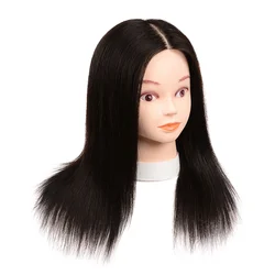 Professional 100% Human Hair Mannequin Heads for Salon Styling & Training Practice Dyeing, bleaching, hot rolling, etc