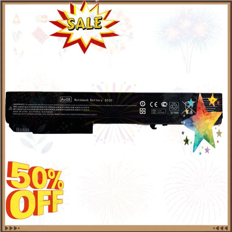 SWZY AV08 HSTNN-LB60 Laptop Battery for HP EliteBook 8530p 8530w 8540p 8540w HSTNN-OB60 HSTNN-XB60/LB60 14.4V 4400mAh Bateria