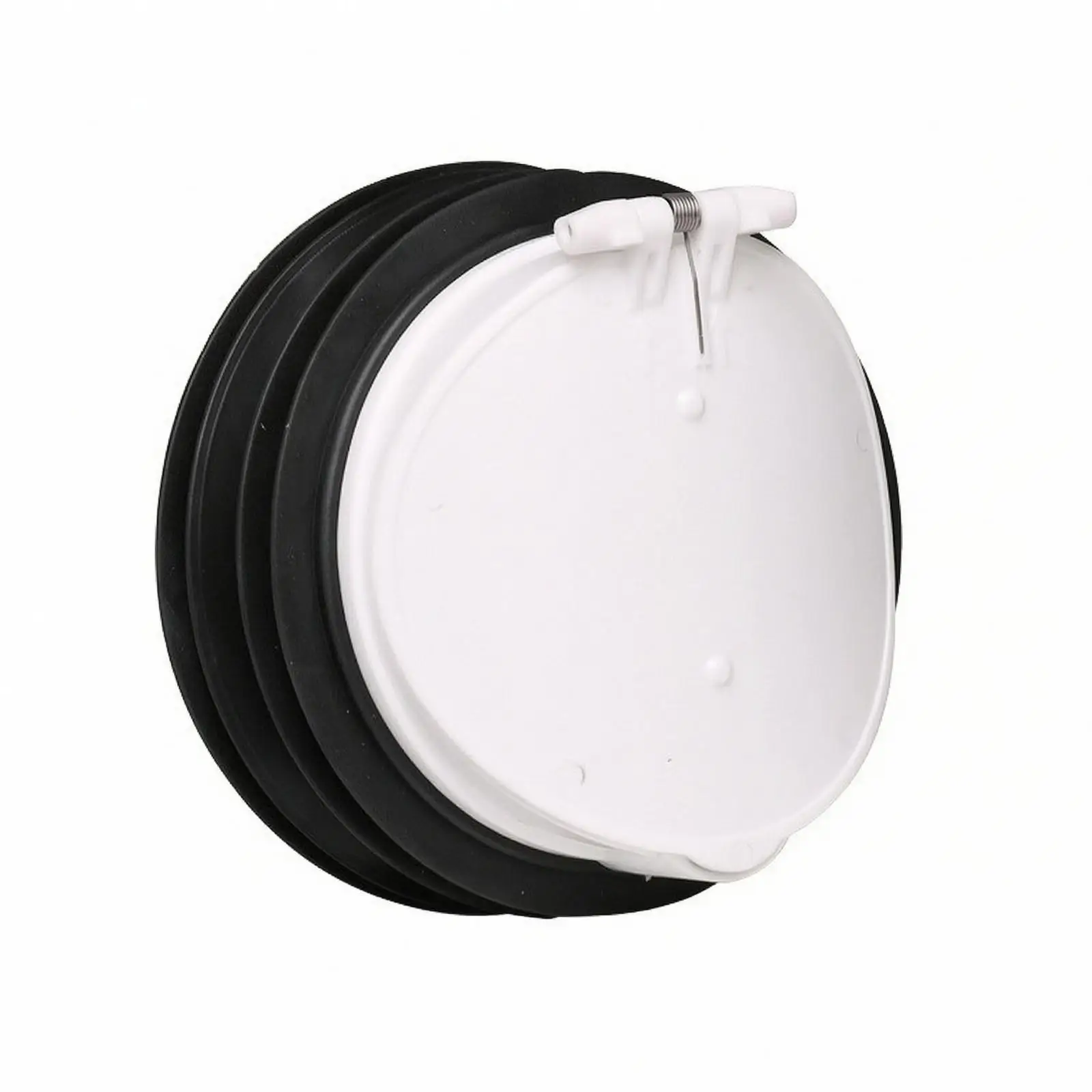 Rat-Blocking Toilet Backflow Gate | Ribbed Connection Section, Drain Pipe gate with Lockable Flap