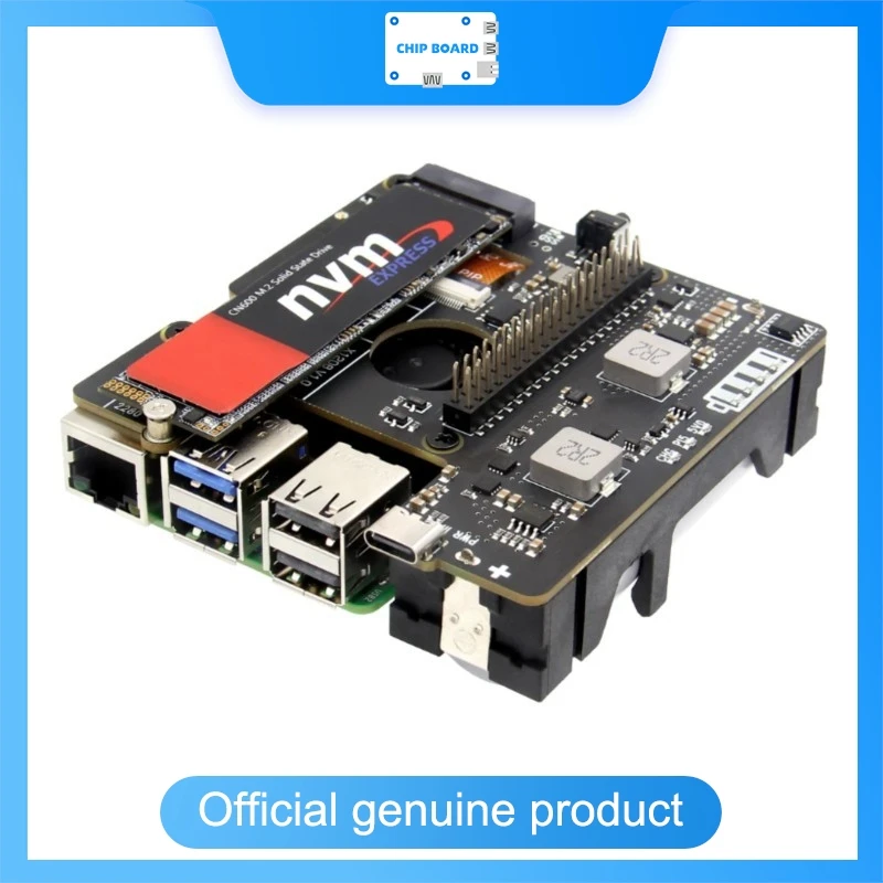 Geekworm X1208 UPS HAT for Raspberry Pi 5, M.2 HAT+, 5.1V 5A Power, 21700 Battery Support, NVMe SSD Expansion Board