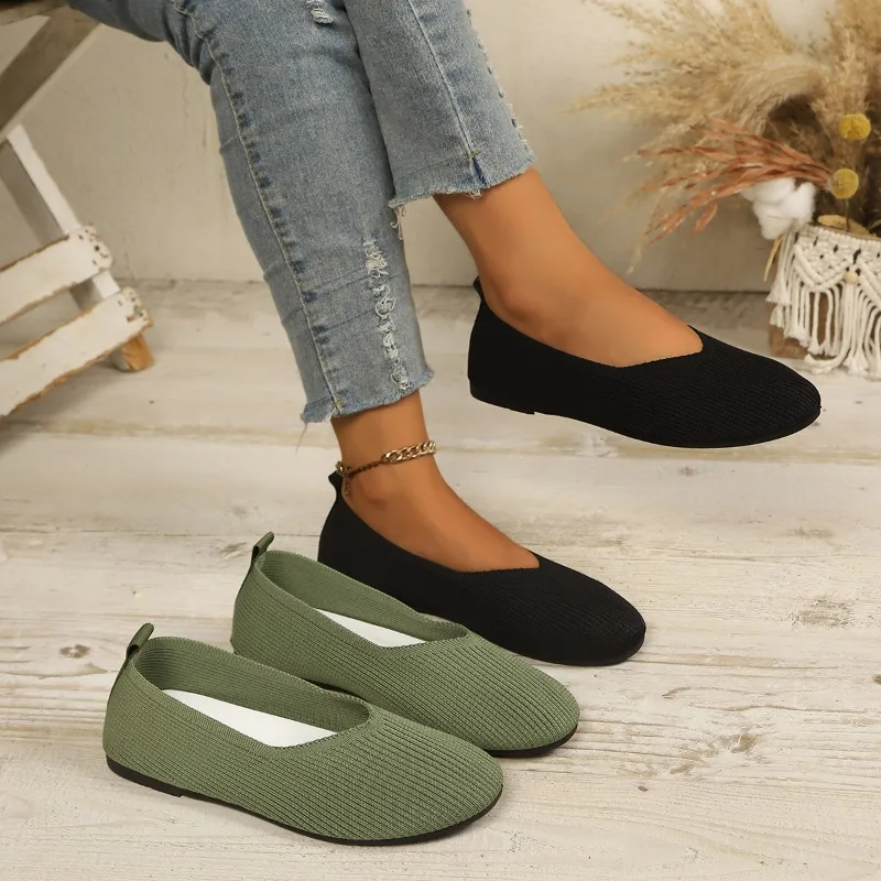 2026 New Simple Round Toe Lightweight Women Shoes Fashion Shallow Solid Comfort Casual Women's Flats and Loafers Сабо Женские