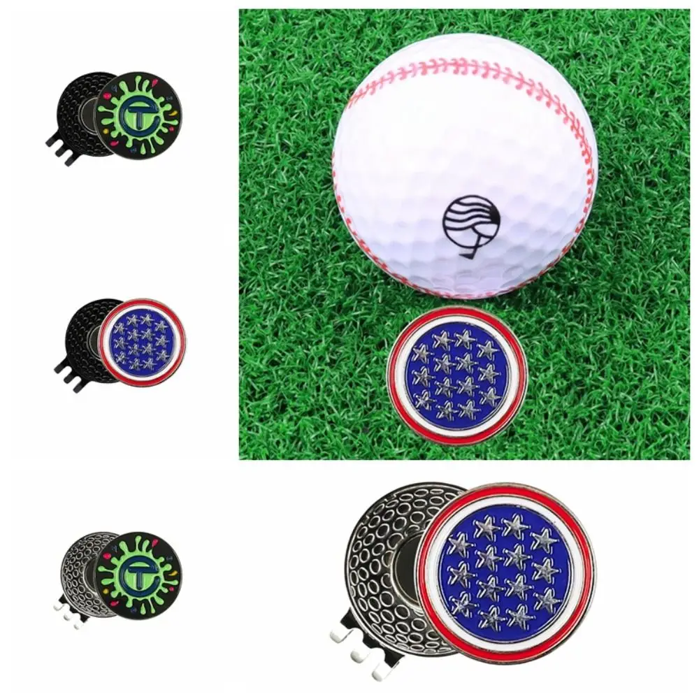 Durable Magnet Magnetic Golf Marker Marker Lightweight Golf Ball Marker Metal Multicolor Golf Caps Clamp Golf Training Aids