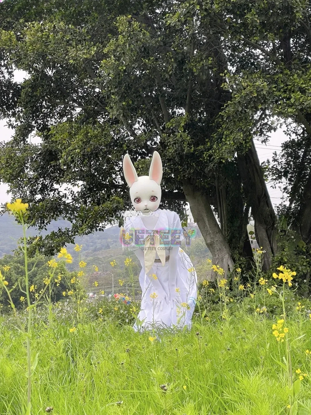 UETEEY Unisex Anime Cos BEASTARS Haru Rabbit Short Sleeve Cosplay Costumes Halloween Christmas Party Sets Uniform Suits