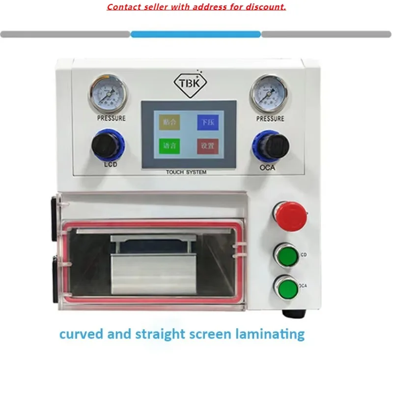 

TBK 108P 7 Inches Curved Screen Repair Vacuum Laminating Machine For Iphone Samsung Edge LCD OCA Laminator Refurbishing Machine