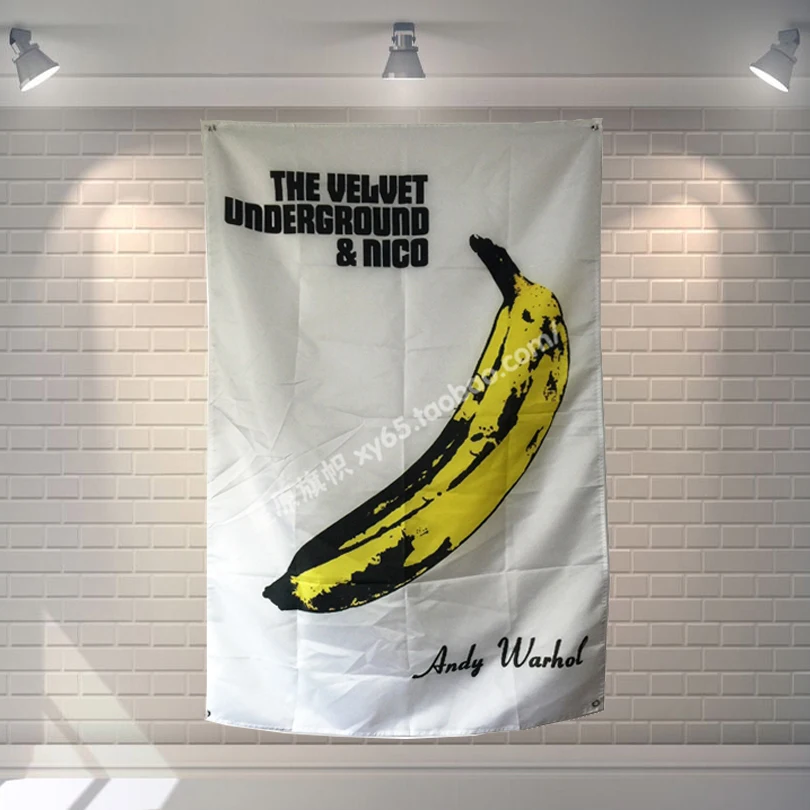 

"THE VELVET UNDERGROUND & NICO" rock band poster banner 4 holes hanging flags Games billiards hall decor wall background