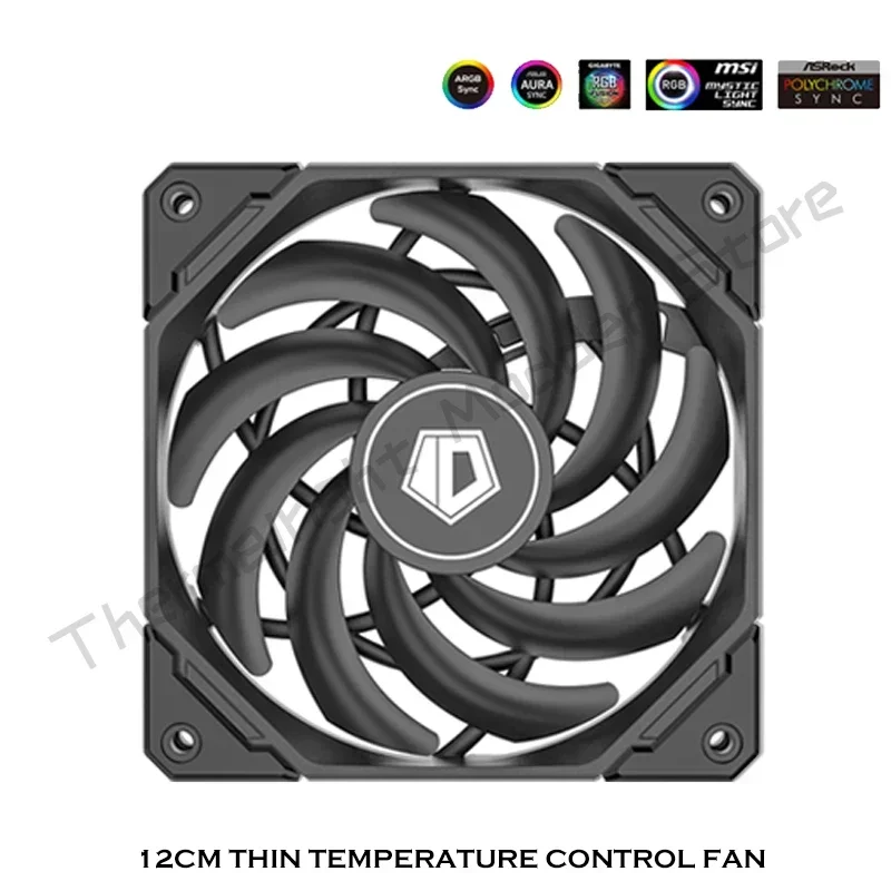 PC Case White 12cm Fan 12015 15mm Cooling Slim Fan 5V ARGB PWM Silent Computer Case Cooler Ventilador 2000RPM