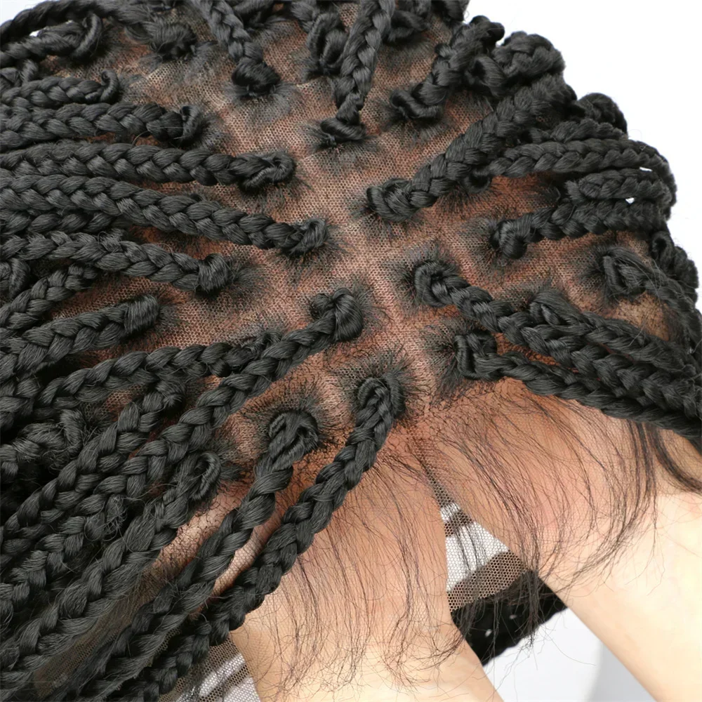 3x Twist Braided Wig Full Lace Afro Dreadlocks Wig Synthetic Crochet Hair Braided Wigs For Women 30 Inch Baby Hair Wig Daily Use