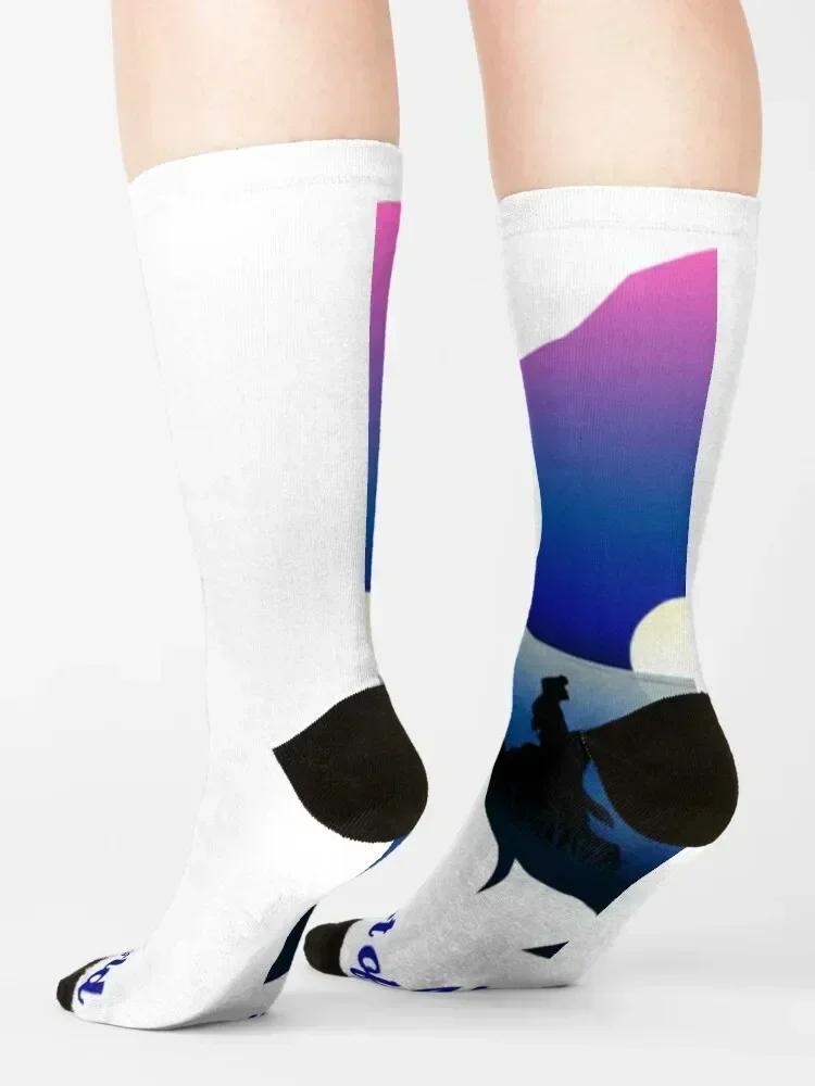 The Mermaid T-shirt moon Socks cool anime Novelties Crossfit Socks Women's Men's