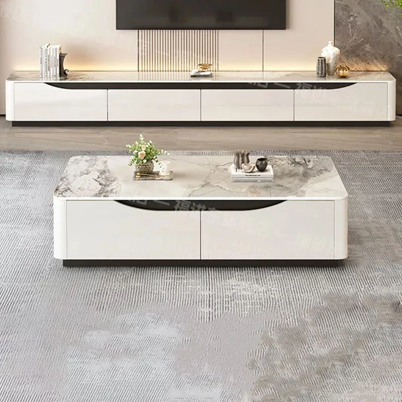 Nordic Creative Coffee Table Fireplace Collectable Center Table Large Capacity Minimalist Tavolino Salotto Modern Home Furniture