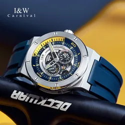 2022 New Switzerland I&W Mechanical Watch for Men Luxury Brand Automatic Wrist Watch Japan Movement 50M Waterproof Reloj Hombre