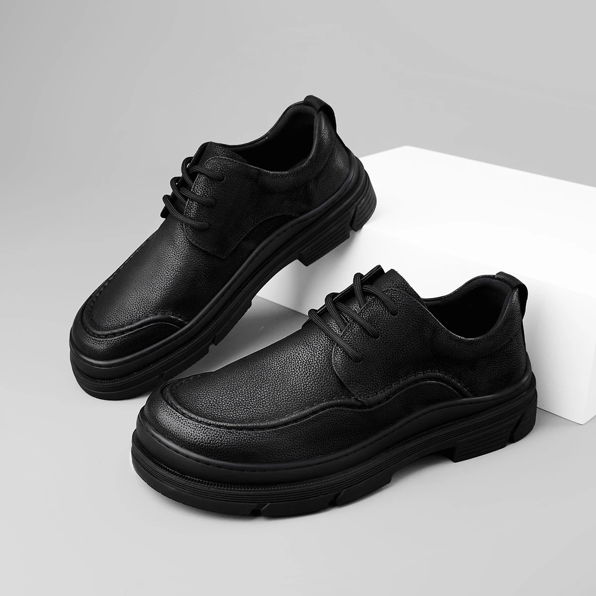 Chaussures d'affaires en cuir à l'offre elles optiques pour hommes, respirantes, confortables, polyvalentes, décontractées Chaussures à gros orteil pour hommes, 230259