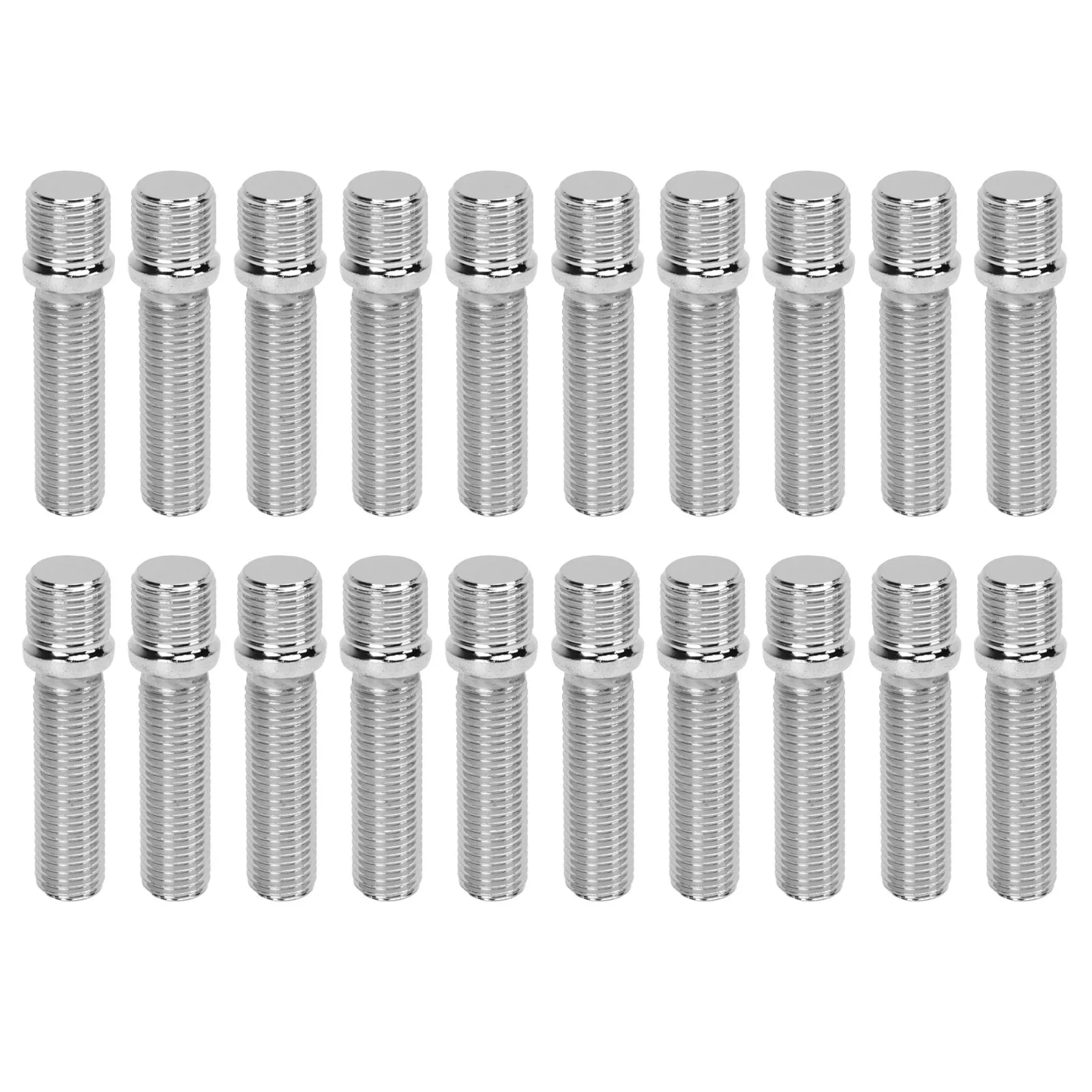 

20 Pcs Extended Wheel Stud 58mm Wheel Conversion Bolts Studs Adapter 41mm Shank Length M14x1.25-M12x1.5