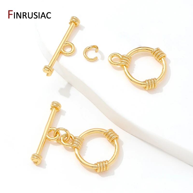 Multi Styles 14K Gold Plated Brass Shell OT Toggle Clasps Connector,Locks For Jewelry,DIY Bracelet Necklace Making Supplies