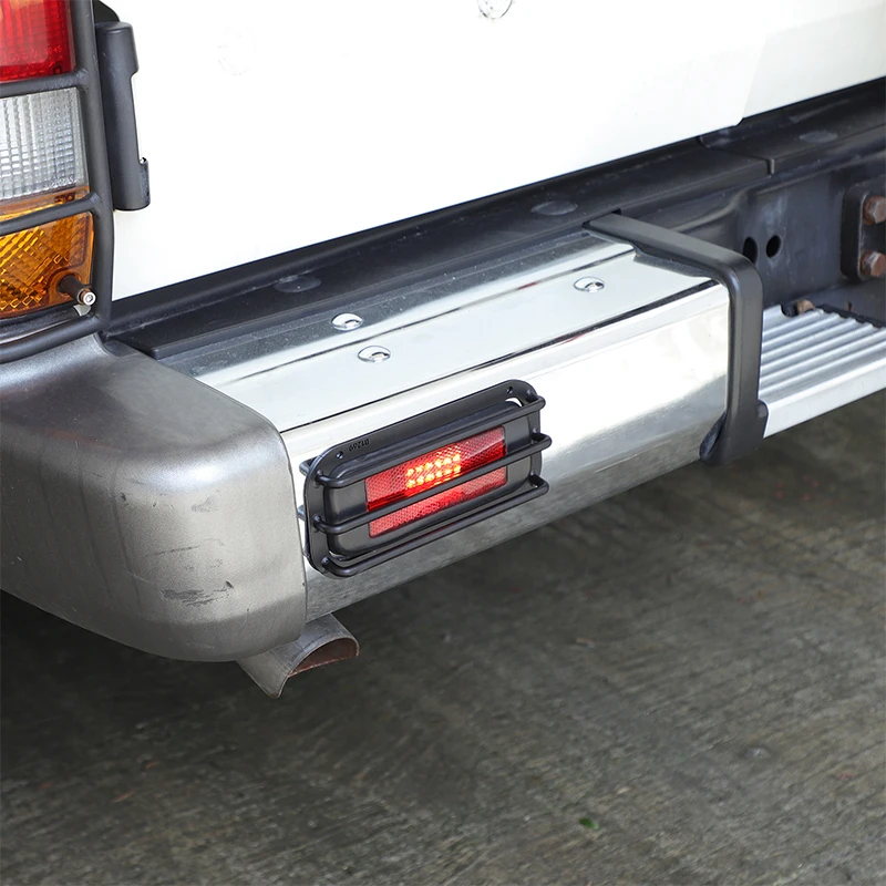

carbon steel black fog light cover car rear fog light protective grille car modification accessories For 2009-2023 Toyota LC76