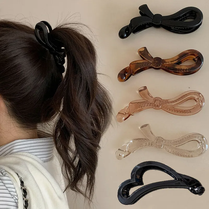Pinza Para El Pelo Vintage De Color Sólido En Forma De Corazón, Lazo Acrílico, Horquilla De Plátano Para Mujeres Y Niñas, Accesorios Para El Cabello Antideslizantes Con Cola De Caballo — -25%, $0.14 Coupon, from $0.42 – 25% descuento – €0.42