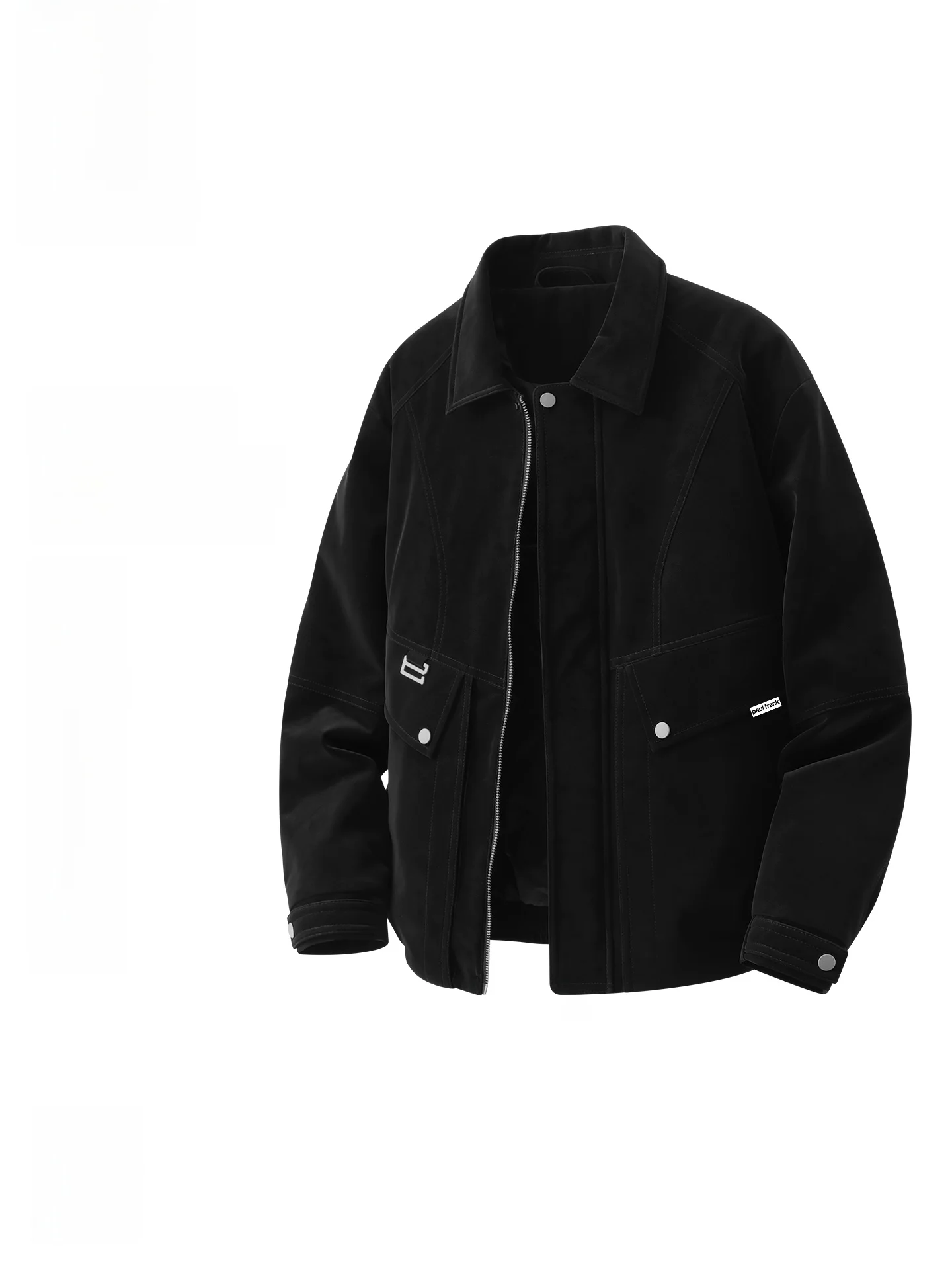 

Men's Warmth Suede Cotton Jaet Winter Coat Turn-down Collar Workwear Outerwear Youth Faion Thiened Long Sve