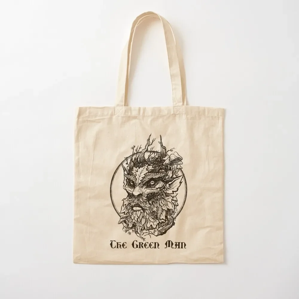 The Green Man tas Tote pria, tas jinjing ramah lingkungan, tas hadiah