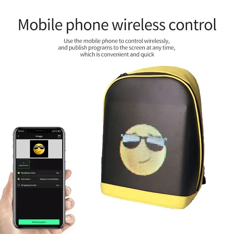 LED Advertising Backpack BLUETH Version Portable LED Backpack Magic Smart Walking Billboard APP Control Outdoor Led Display Bag