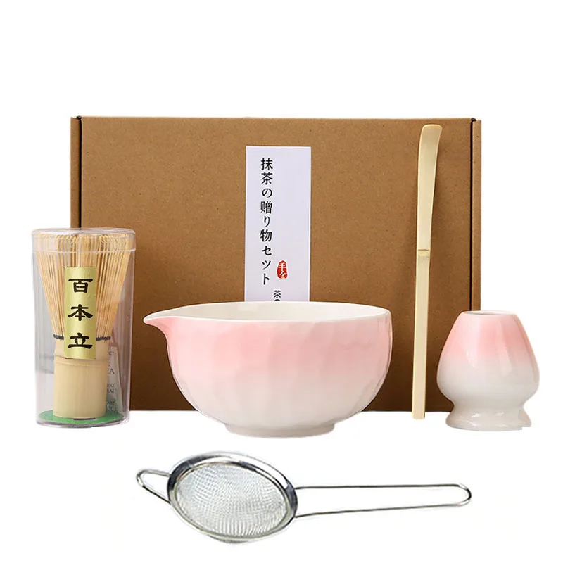 2/4/5 Pçs/set Tigela Matcha de Estilo Japonês, Colher, Batedor de Chá, Presente Perfeito para Cerimônia, Decoração Tradicional