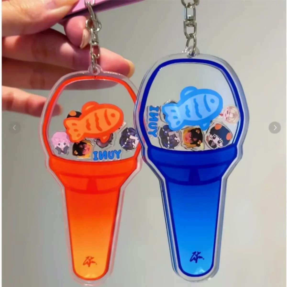 «Переверсная любовь, Зию, звездная поддержка, периферийный акриловый брелок, встряхивает высокий уровень внешнего вида, креативный декоративный кулон.