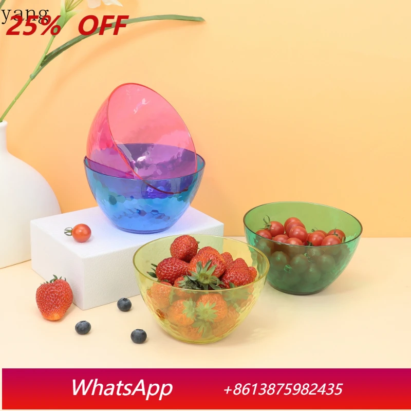 

LMM Thickened Salad Bowl Household Creative Transparent Fruit Plate