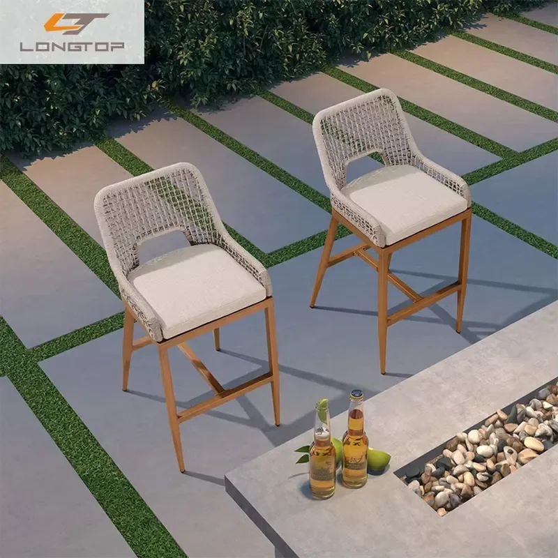 New Arrival Butt Stool Breakfast Bar Chair Weave Outdoor Furniture Luxury