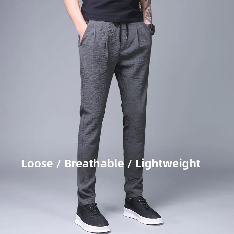 

Casual Men's Work Pants Wear-Resistant Dirt-Resistant Low-Magnetic Loose plus Size Youth ular Straight Leg Long Pants