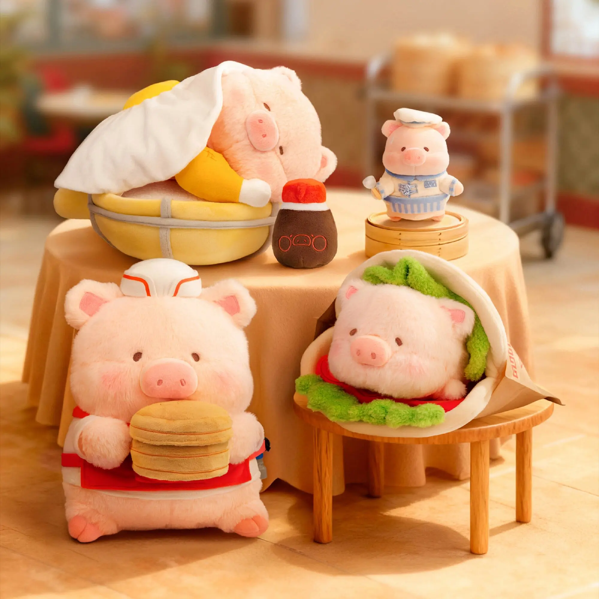 

Оригинальная коллекционная плюшевая кукла-подвеска Lulu The Pig Lu Family Small House Series Blind Box, изысканный милый декор, подарок на день рождения