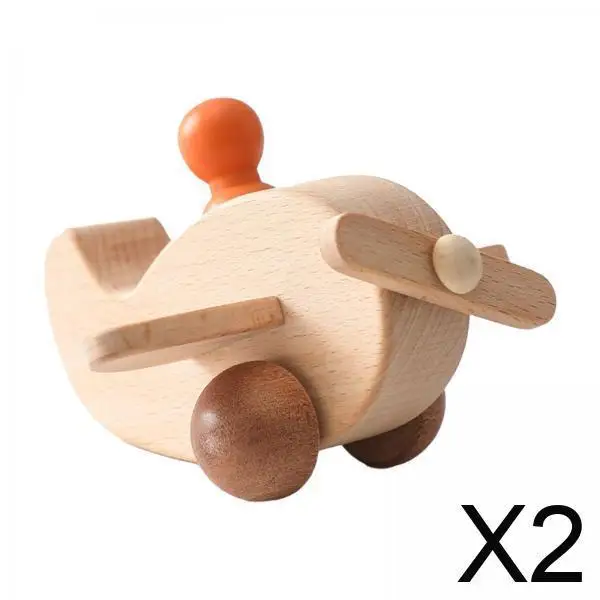 

Montessori Wooden Airplane Model Miniature Toy Planes Simulation Aircraft Novelty Toy for Boys and Girls Creative Play