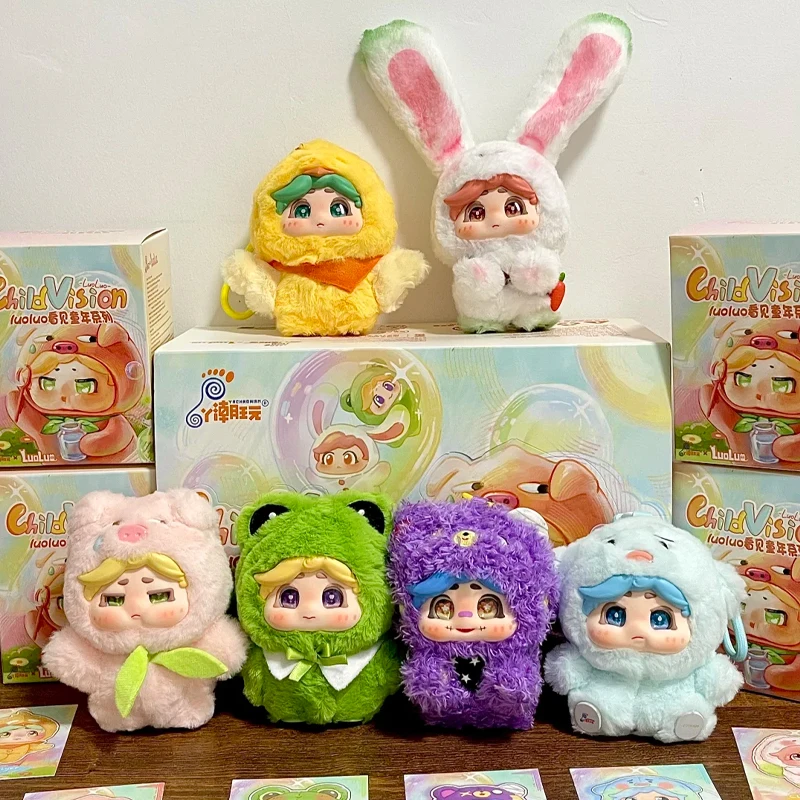 

Оригинальная виниловая плюшевая слепая коробка Luoluo Childvision, модная игрушка, милая кукла, рюкзак, подвеска, орнамент, тайна-сюрприз, коллекционные подарки