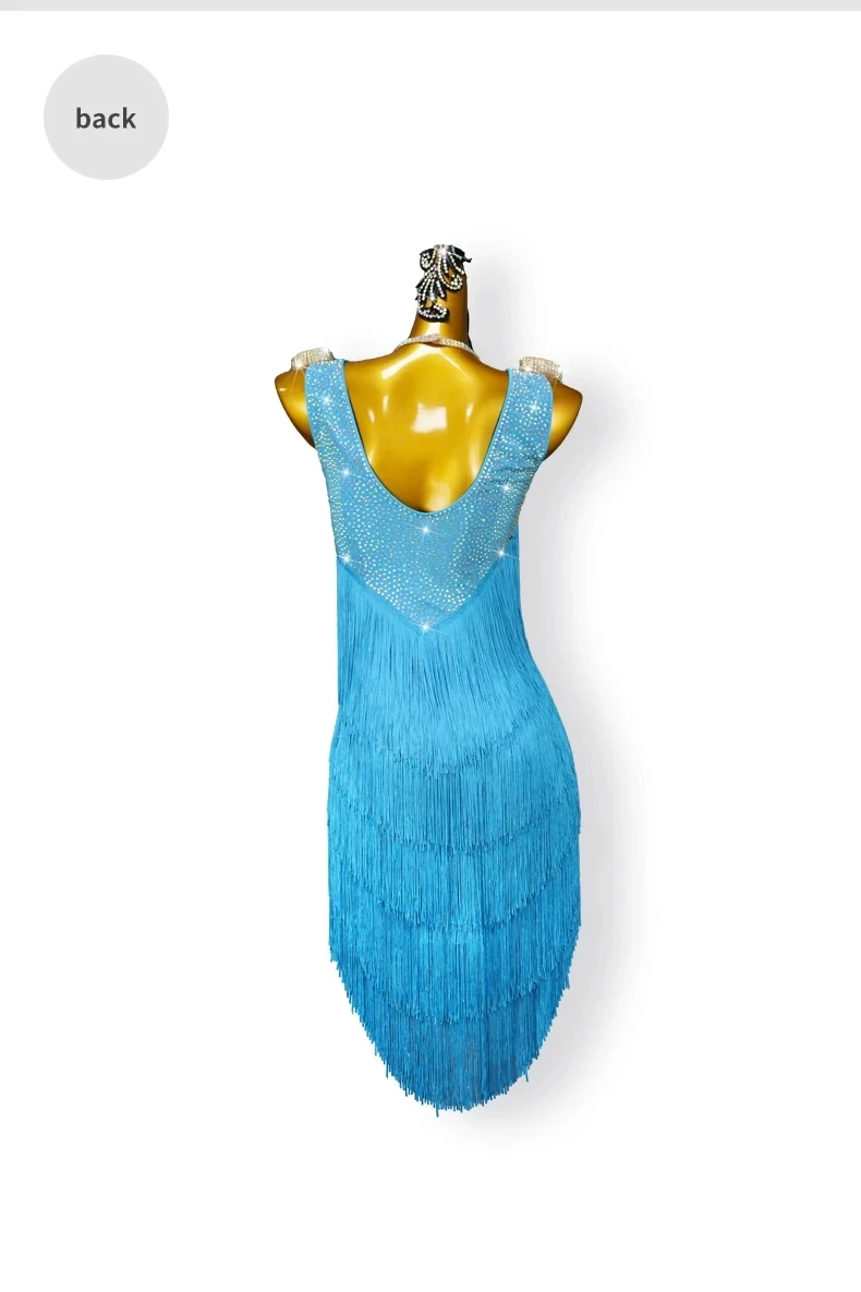 2026 Lateinamerikanischer Tanzrock Damen Tanzbekleidung Trainings- und Partyoutfits Mädchen Abendanzug Samba-Wettbewerb Sportliches Abendkostüm – Detail 10