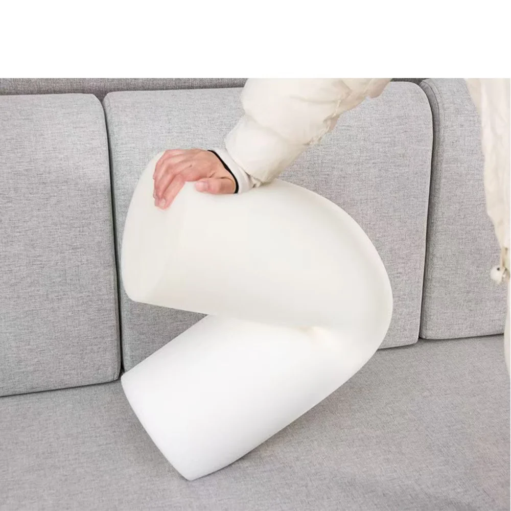 45D High Density cylindrical Foam Sofa Headrest Waist Pillow White Cylindrical Sofa Armrest Upholstery Replace Pad Inner Core