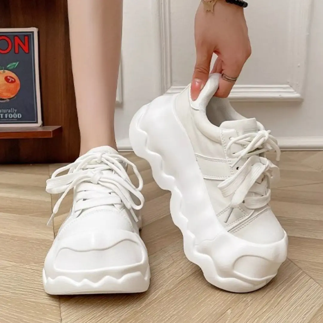 

​Ugly Cute Chunky Dad Shoes Women 2025 Wide Toe Thick Platform Versatile Sporty Sneakers​