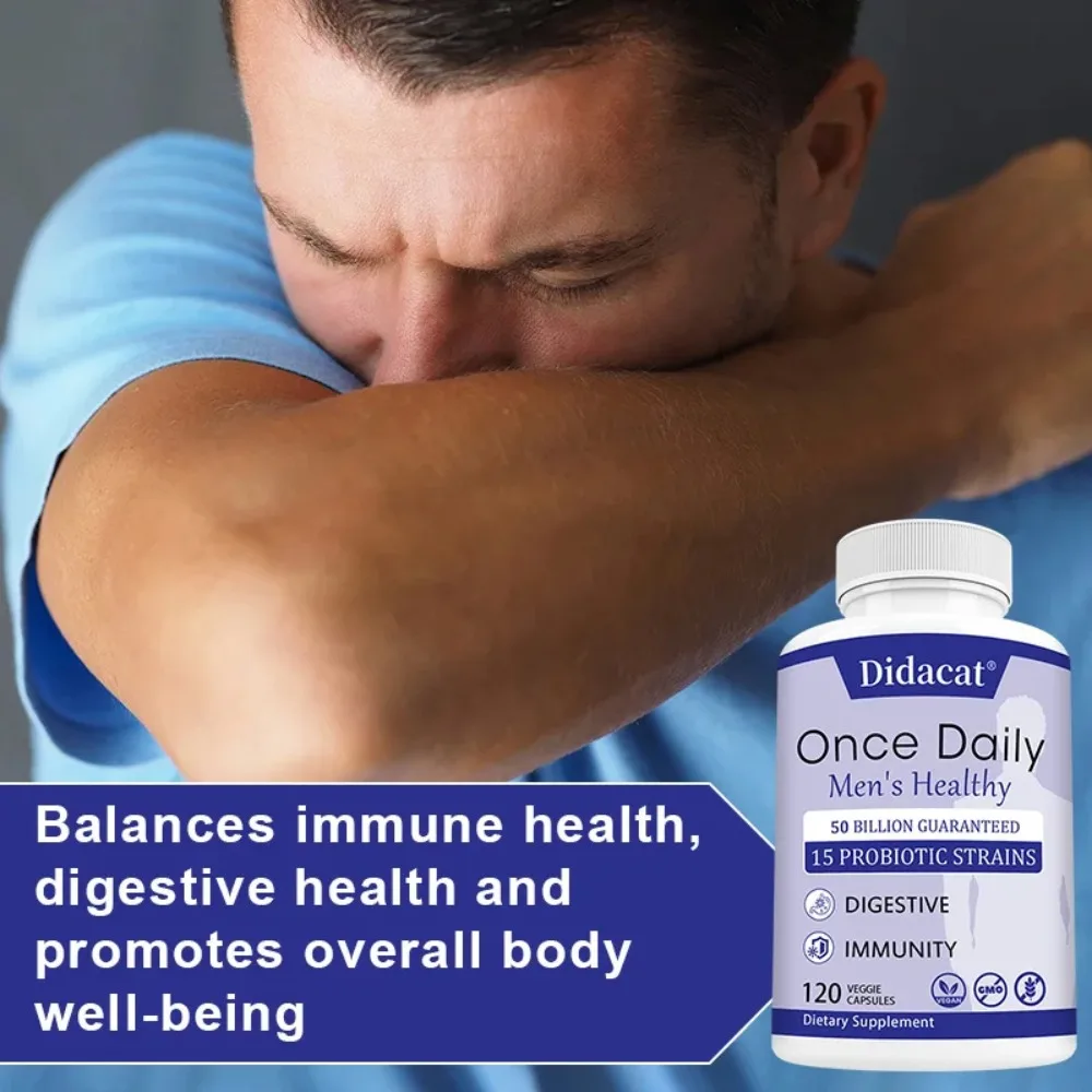 Probiotics Capsules for Men, Nutritional Absorption, Digestion, Immune Support, Urinary Health, Reduce Bloating