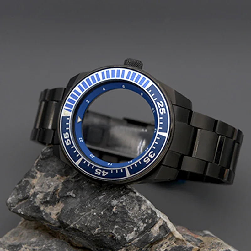 

Men"s Watch Case Black King Samurai Series SRPF33K1 SRPF39K1 Fit Japan NH34 4R35 4R36 NH35 NH36 movement Stainless Steel Sapph