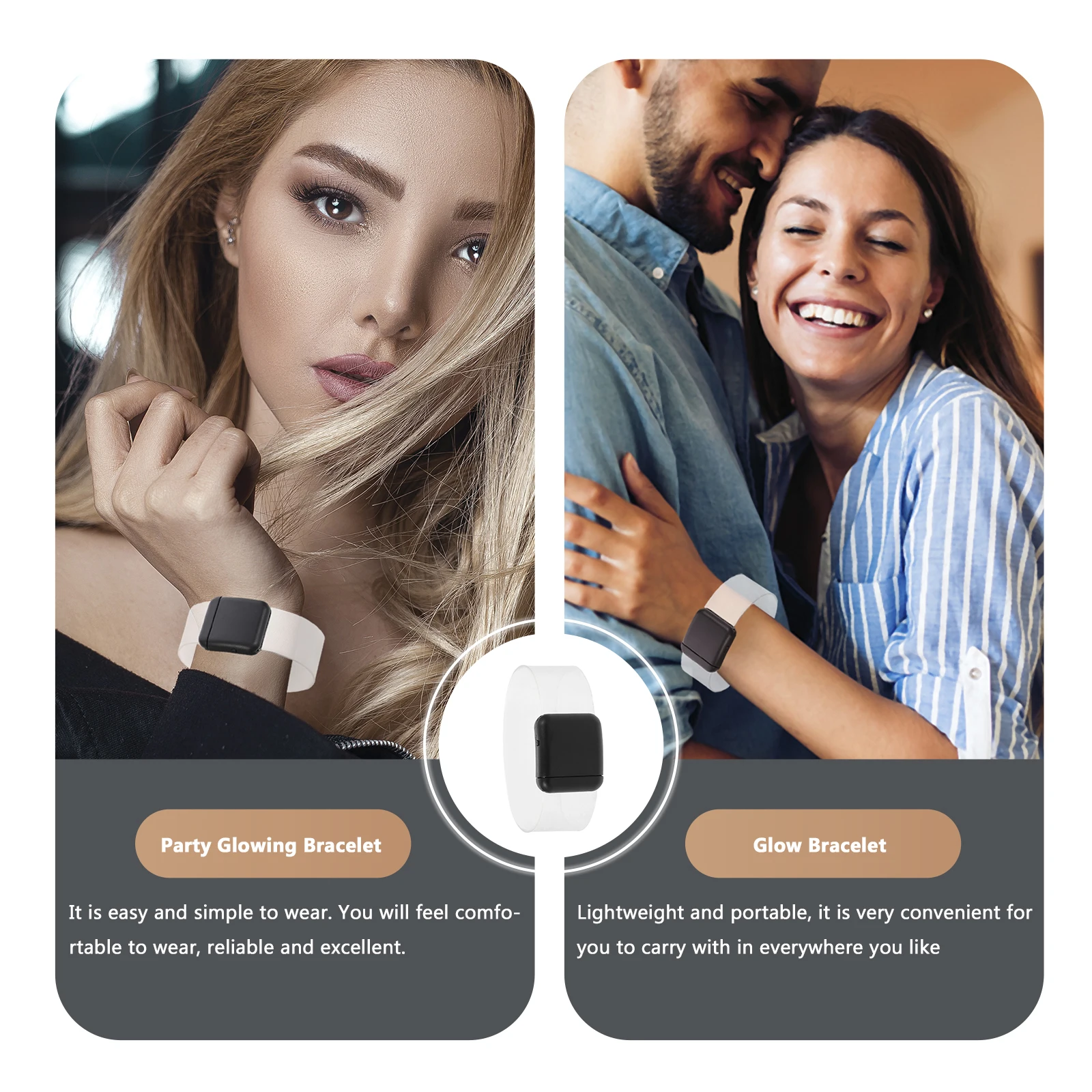 สร้อยข้อมือเรืองแสงนาฬิกาข้อมือตกแต่งสร้อยข้อมือเรืองแสงเรืองแสงในที่มืดลูกปัดตกแต่งเรืองแสงพรรค Prop ตกแต่งพีวีซี