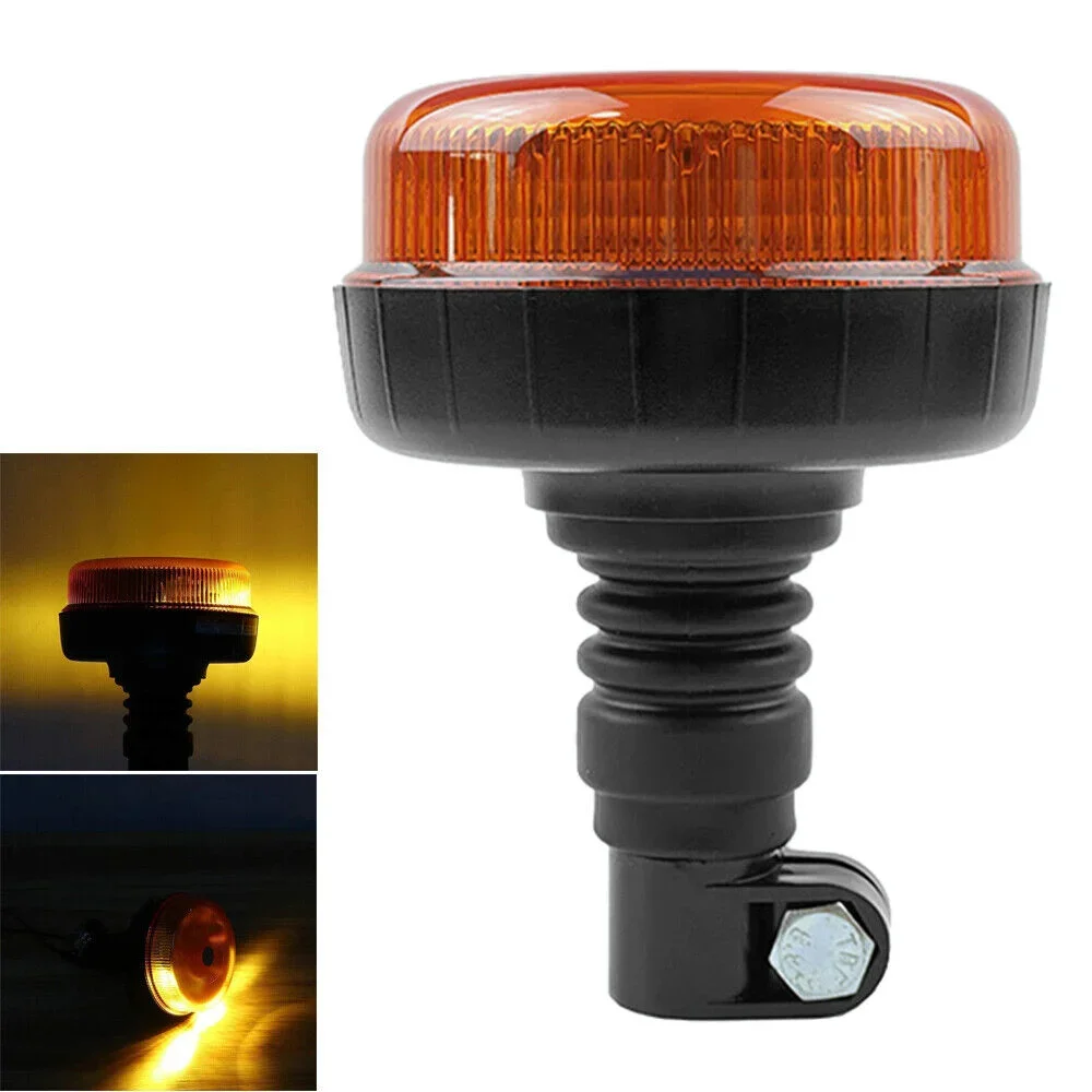 

1/2pcs 12V 24V Amber Warning Emergency Strobe Light W/ Screws Flashing Beacon Rotating Police LED Car Truck Tractor Accessories