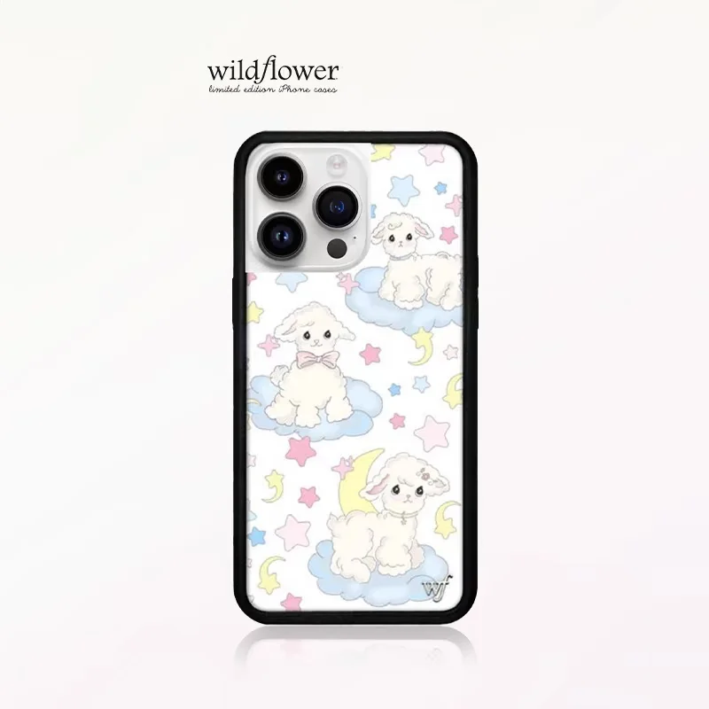 

Wildflower Lullaby Lambs Girls Phone Case for iPhone 12 13 14 15 16 17 Pro Max Plus 17Pro Air wf Cute Puppy Panda Fox Cover