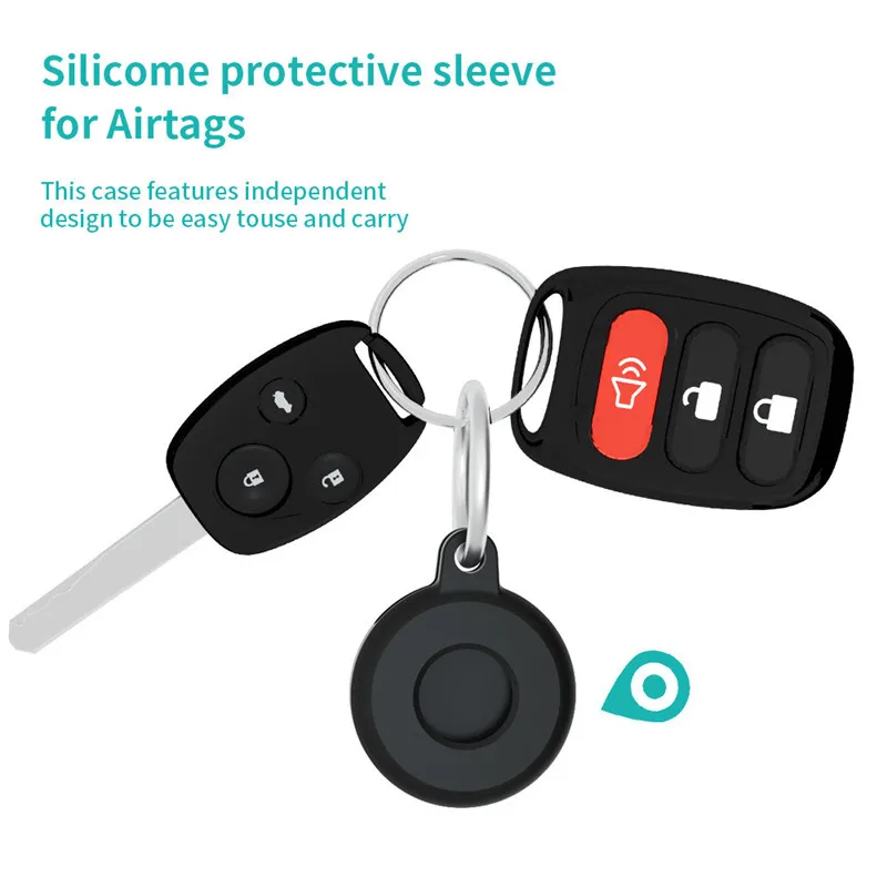 Casing pelindung silikon lembut untuk Apple AirTag Locator Cover untuk Apple AirTag Tracker Anti gores Anti hilang Shell aksesoris