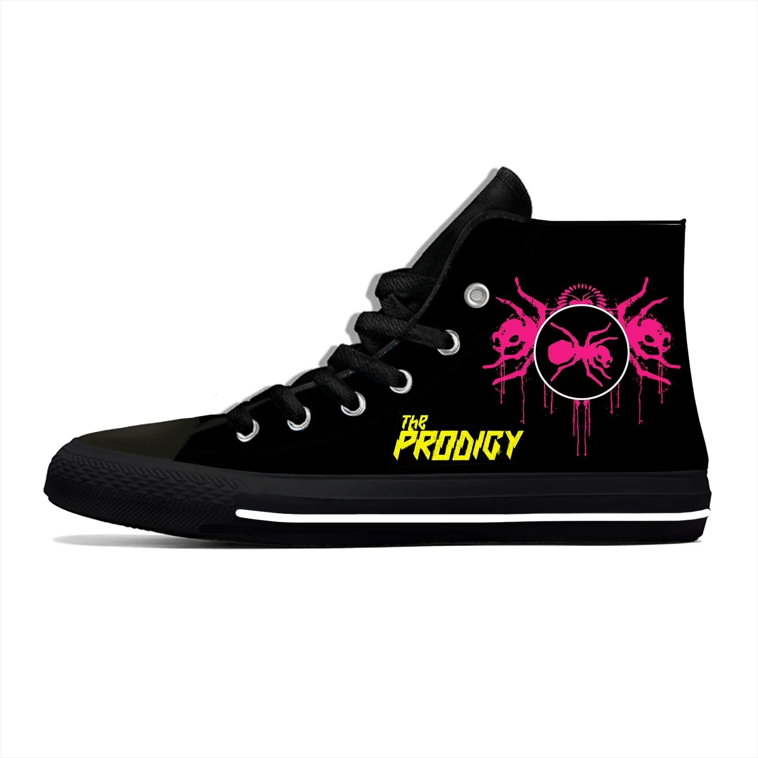 

Hot Summer Electronic Music Rock Band Prodigy Fashion Lightweight High Top Canvas Shoes Men Women Casual Sneakers Board Shoes