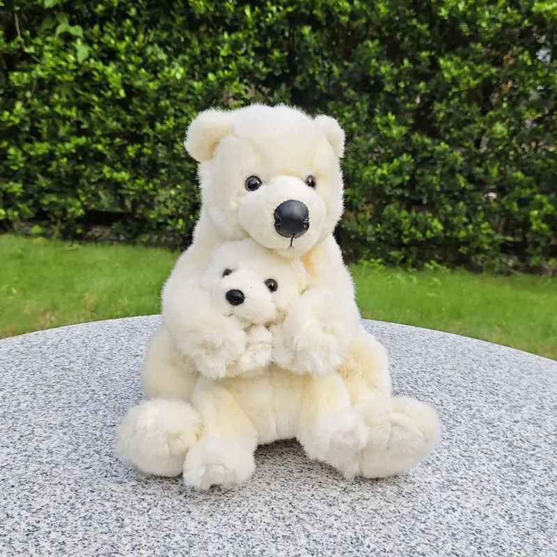 simulation-polar-bear-plush-toys-mother-and-child-bear-stuffed-animals-soft-fur-dolls-white-bear-dolls-children's-gifts-30cm