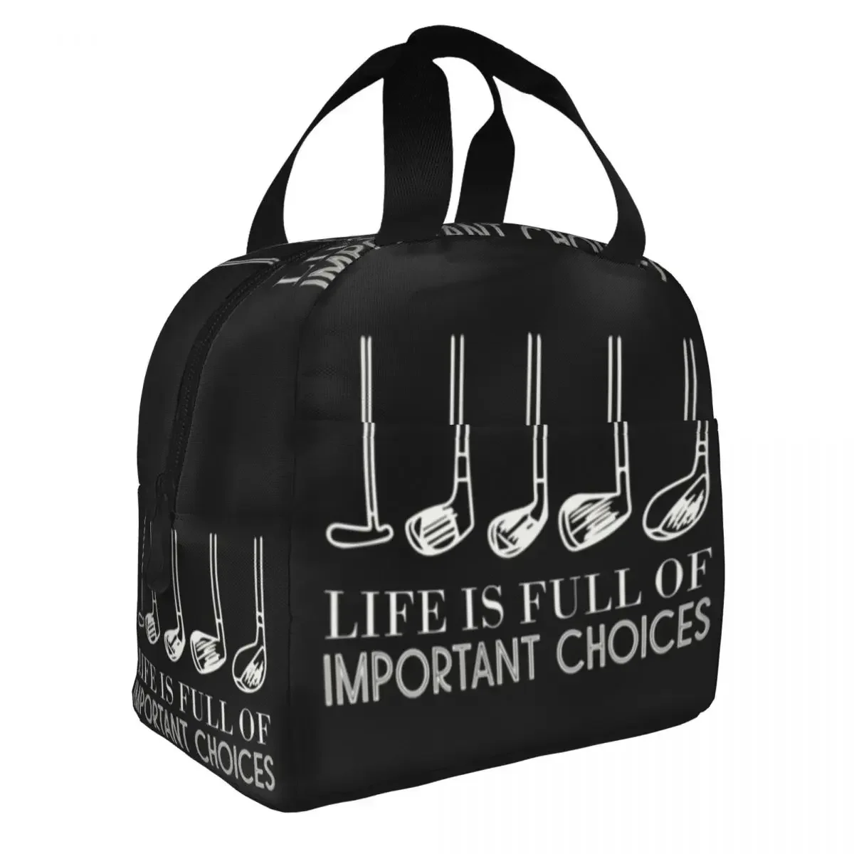 Golf Insulated Lunch Tote Bag for Women Sports Golfing Golfer Resuable Cooler Thermal Bento Box Kids School Children