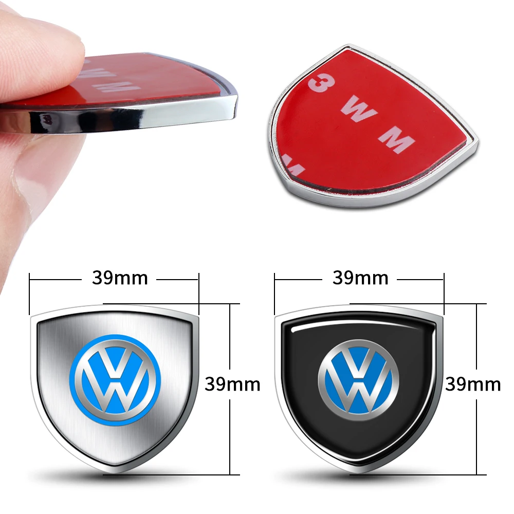 3D Metal Car Body Fender Emblem Shield Stickers Decor Auto Accessories For VW Volkswagen Golf 4 5 7 6 3 mk4 mk2 mk3 mk5 mk6 mk7