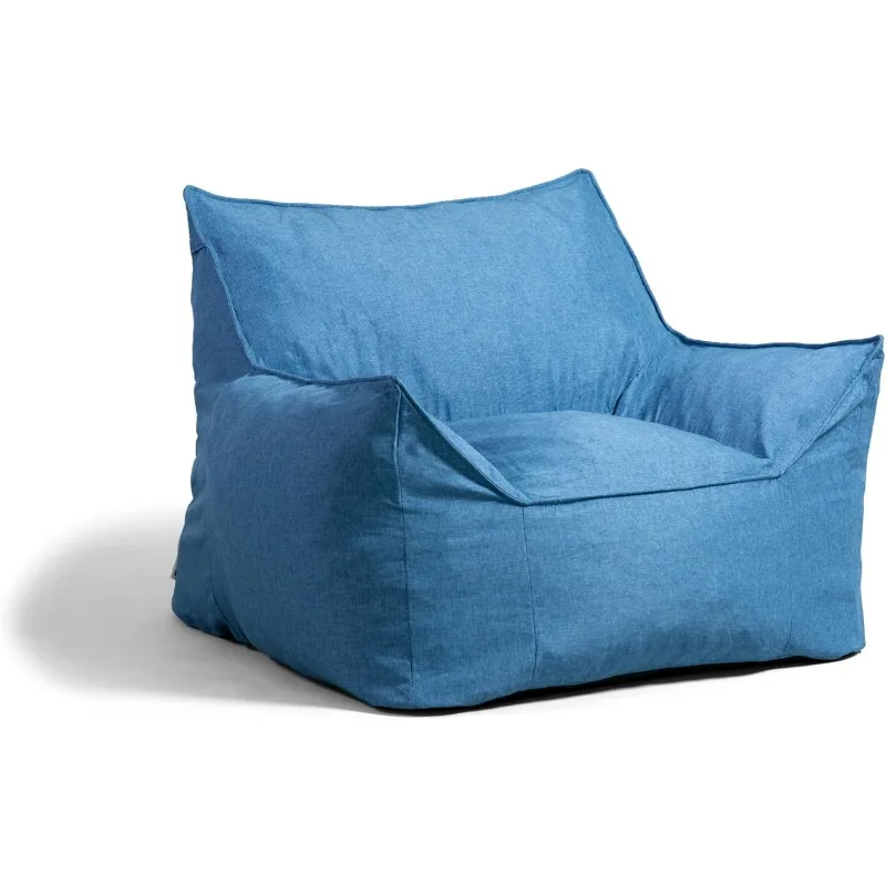 

Кресло-мешок Imperial Lounger, наполненное пенопластом, со съемным чехлом, Pacific Blue Union, прочный тканый полиэстер, большой 4 фута