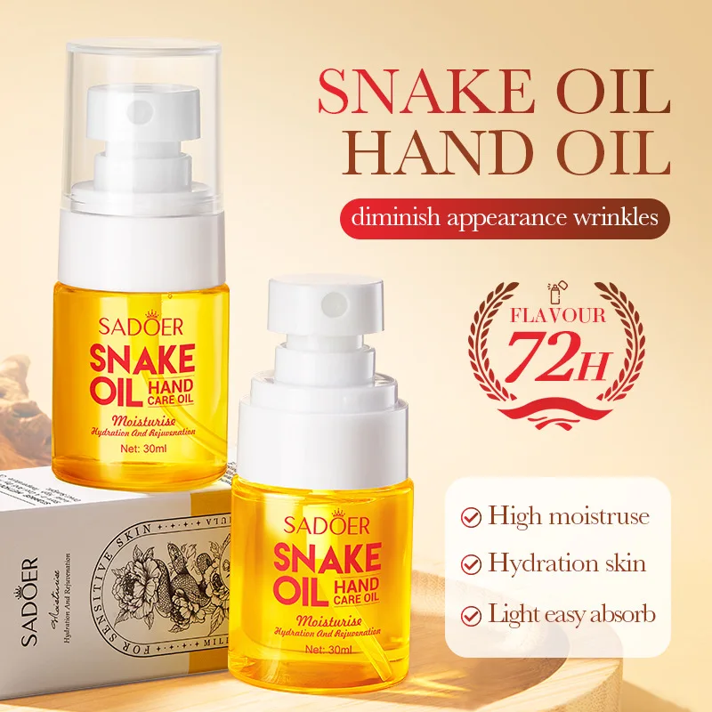 Snake oil hand cream, essential oil, tender and white, autumn and winter hydration,anti drying and cracking,rough and non greasy