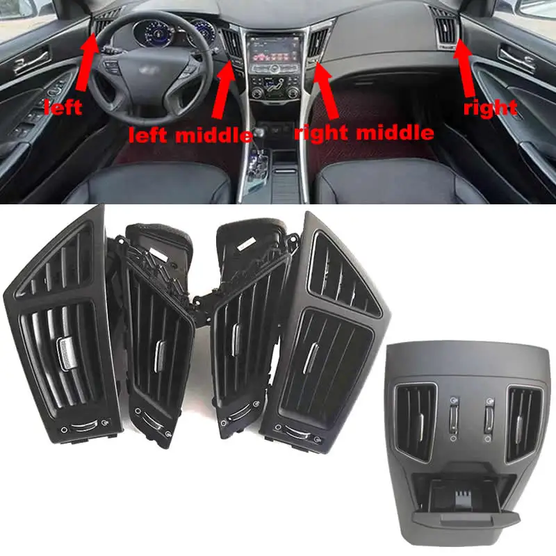 

Автомобильный кондиционер для Hyundai Sonata 8 2011-2015, вентиляционное отверстие для приборной панели, вентиляционное отверстие для кондиционера переменного тока/задний ряд, вентиляционное отверстие
