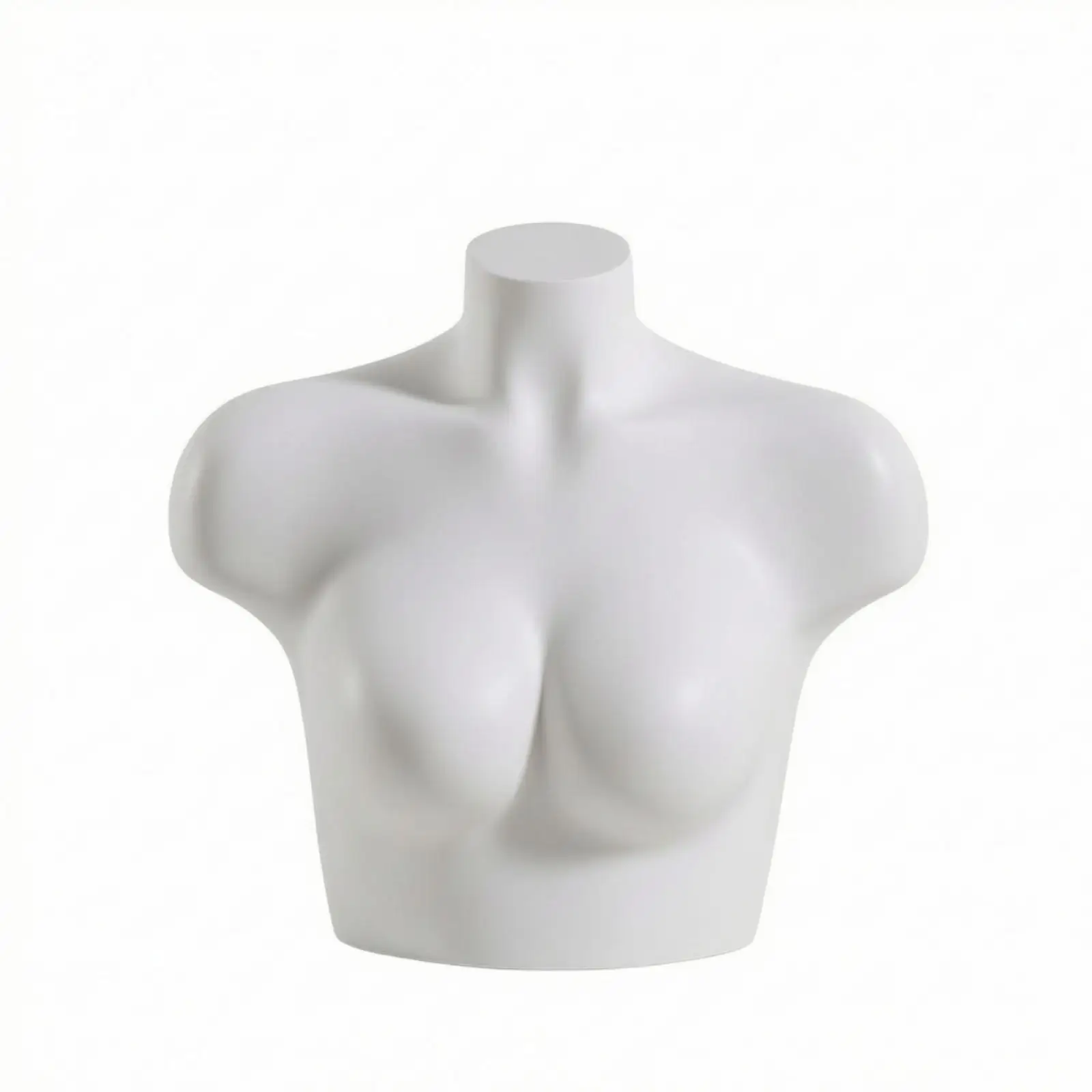 White Plastic Women Display Mannequin Bust Form Half Body Torso for Lingerie Bra Showcase Retail Store Fixture