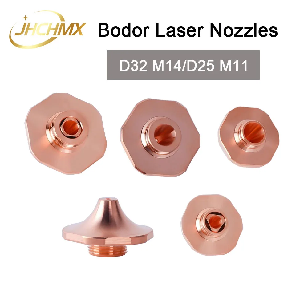 

JHCHMX Bodor лазерные шестиугольные высокоскоростные сопла D32 M14/D25 M11 калибр 1,0-5,0 мм для станка для лазерной резки волокна Bodor